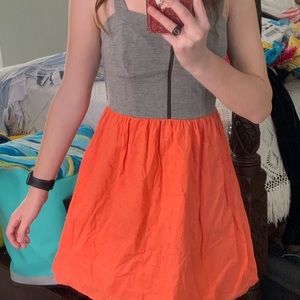 Orange and grey xhilaration dress